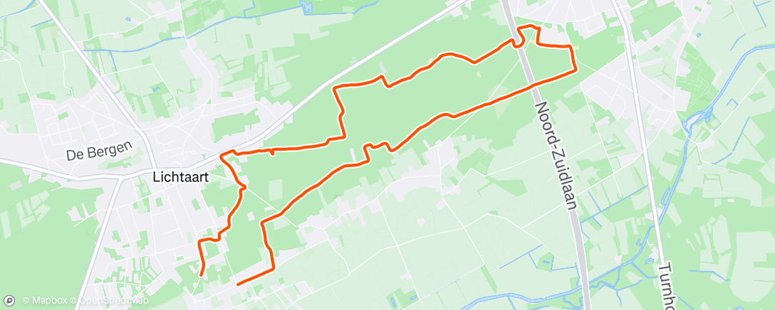 Map of the activity, Evening Run
