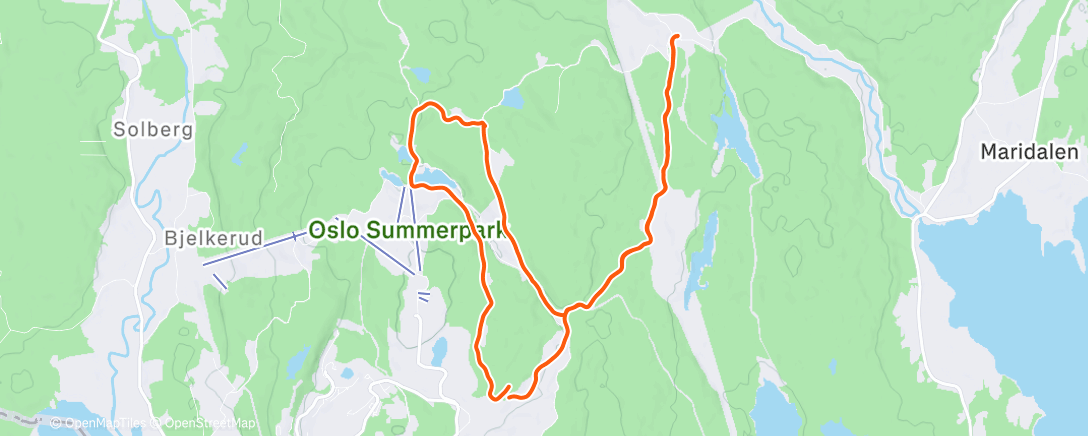 Map of the activity, Evening Nordic Ski
