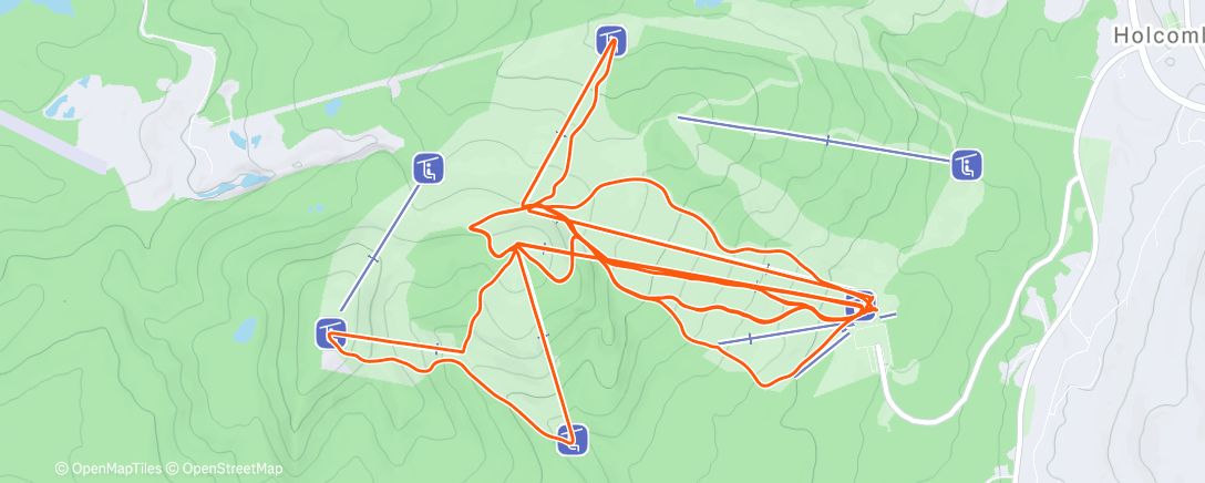 Map of the activity, Morning Snowboard