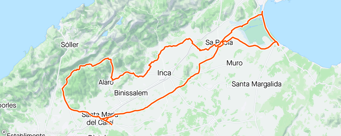 Map of the activity, Mallorca 2024 - Tag 8 Abschlusstour