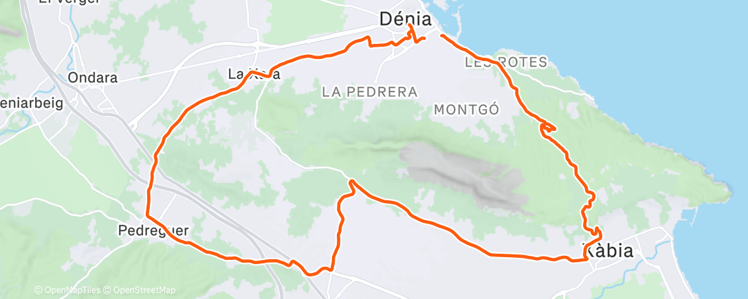 Карта физической активности (Denia - Pedreguer #16)