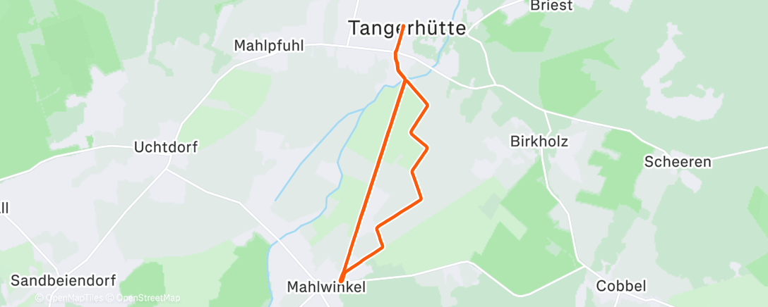 Карта физической активности (Lauf am Nachmittag)