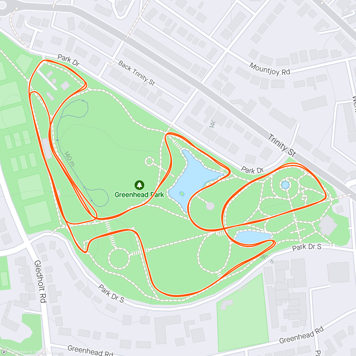 Map of the activity, Parkrun 26 pacer. Could this be Bob on?