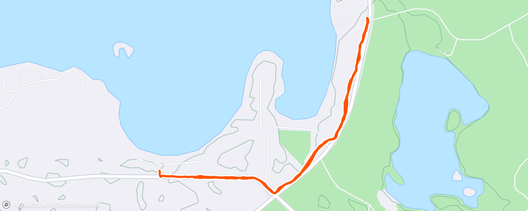 Map of the activity, Evening Run