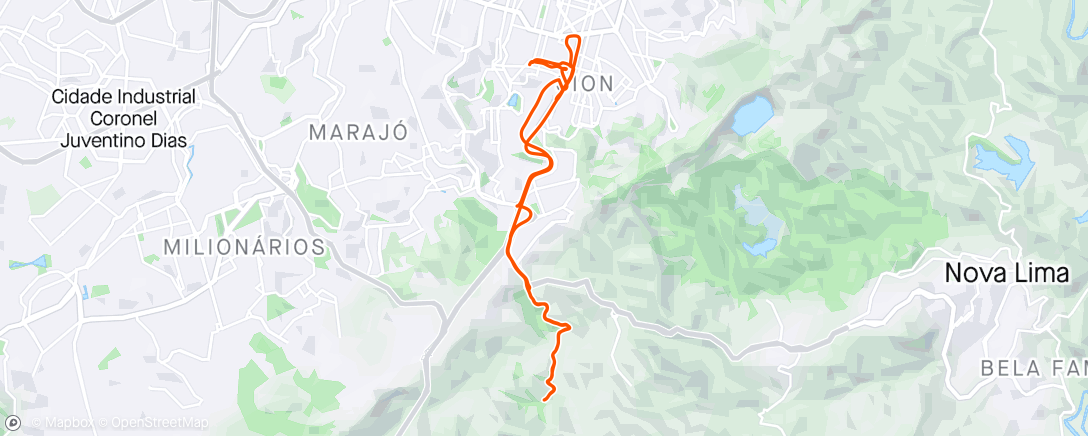 Карта физической активности (Pedalada de mountain bike matinal)