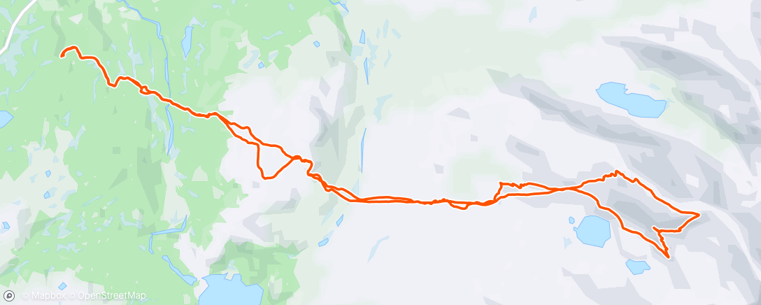 Map of the activity, Storfjellet i Skardsfjella