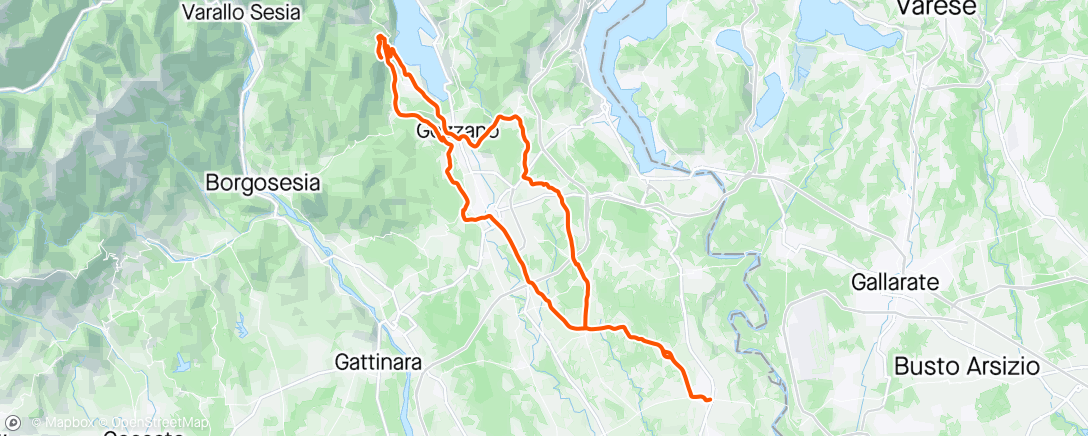 Kaart van de activiteit “Giro mattutino”