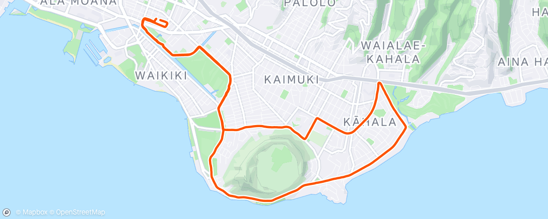 Map of the activity, Morning Run