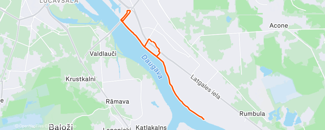 Карта физической активности (Evening Run)