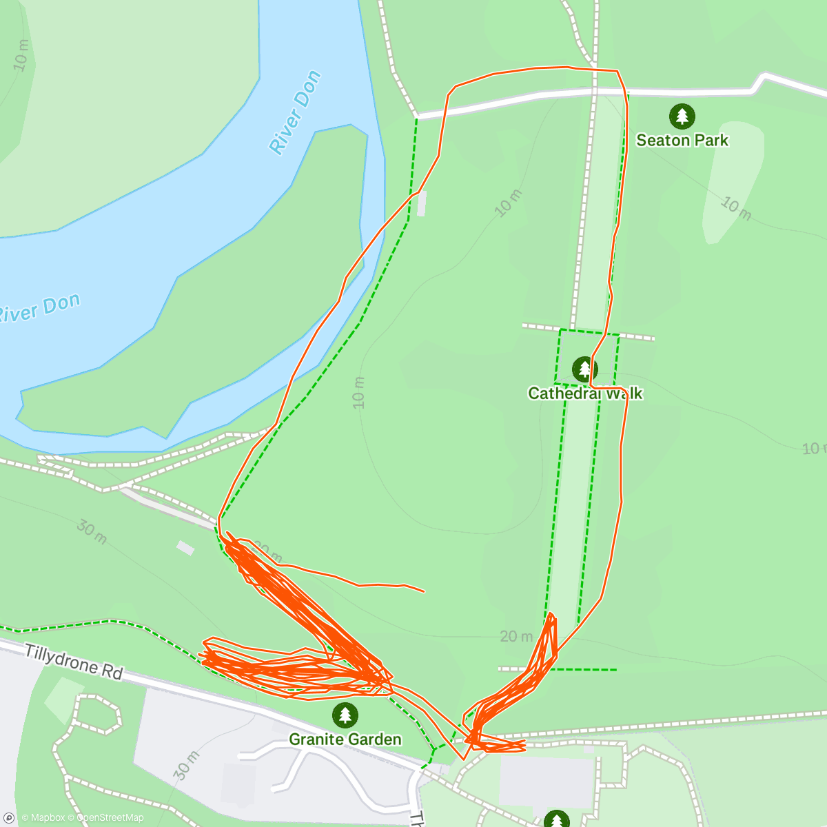 Map of the activity, Morning Run