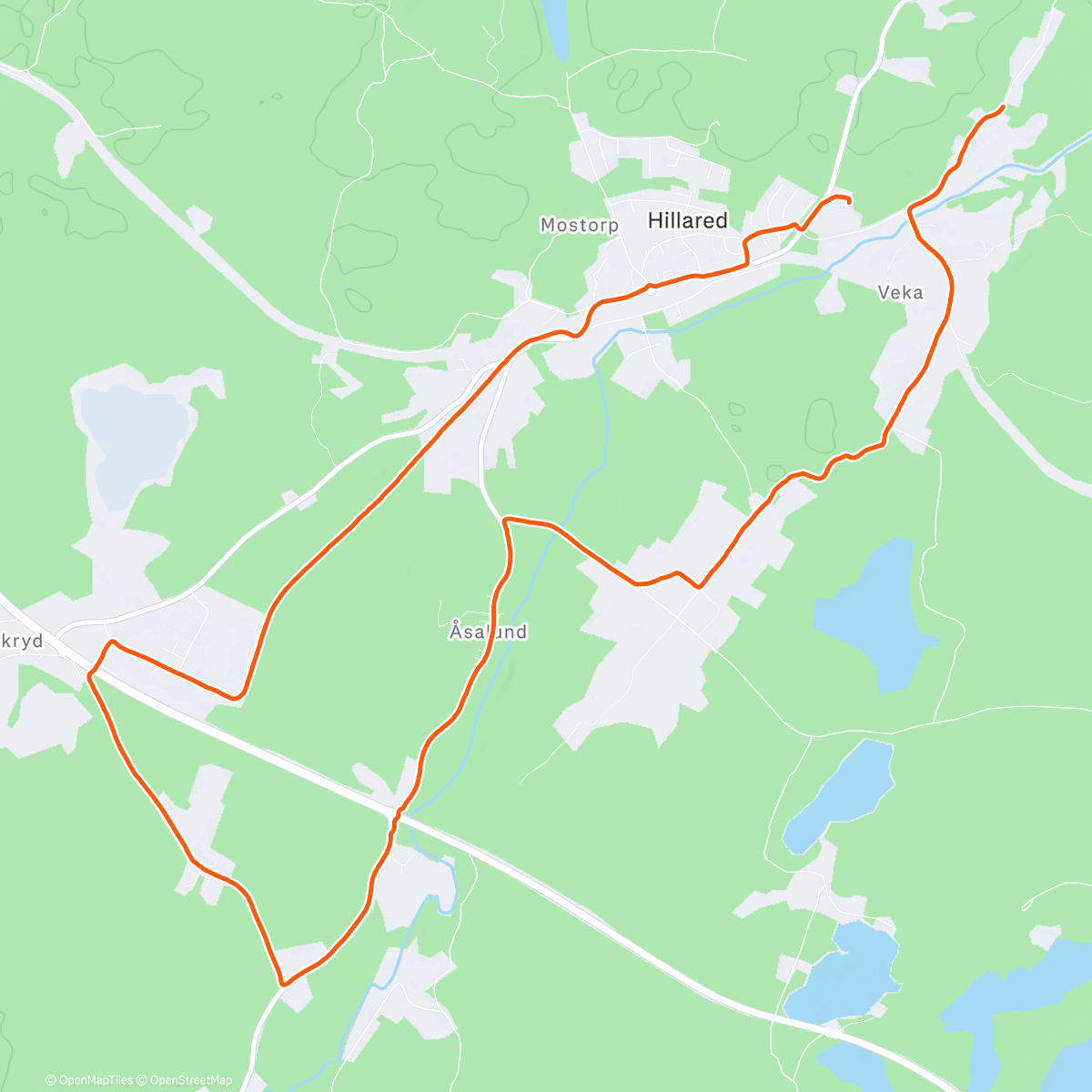 Map of the activity, Löpning i halka och sträng kyla