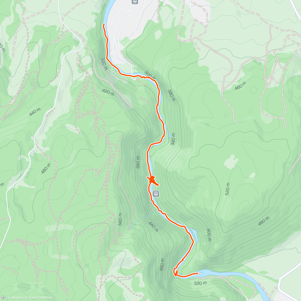 Map of the activity, Morning Stand Up Paddling