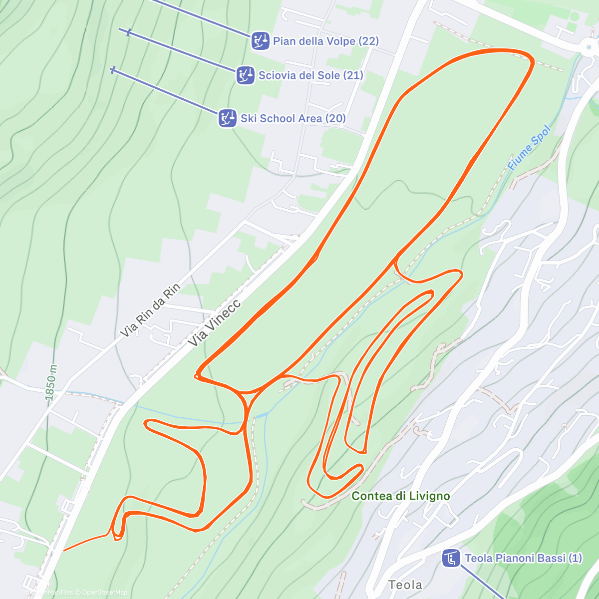 Map of the activity, Morning Nordic Stak/skate