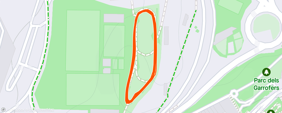 Map of the activity, 8km Long Run with Runna ✅