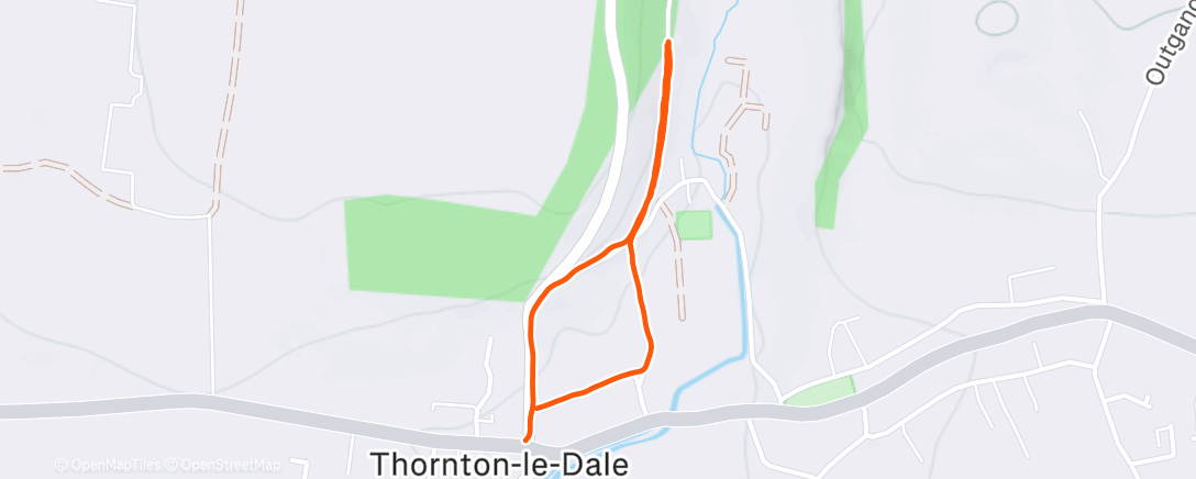 Map of the activity, Hill sprints