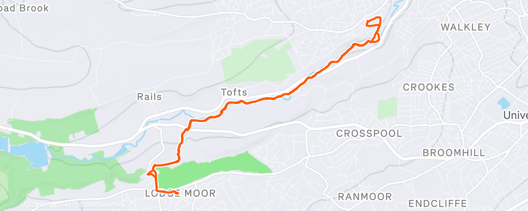 Map of the activity, Lunch Walk