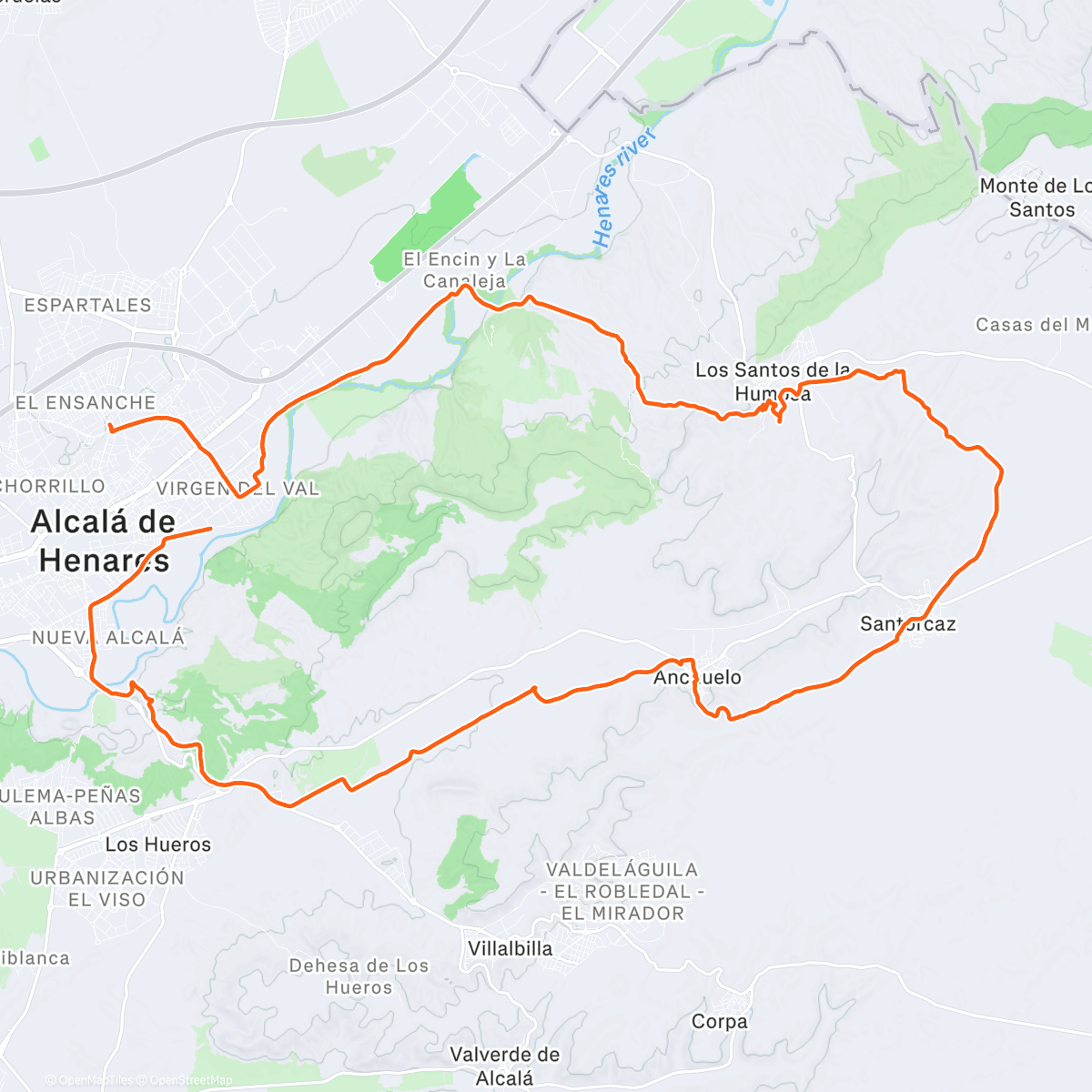 Map of the activity, Recorriendo los bares de los pueblos.