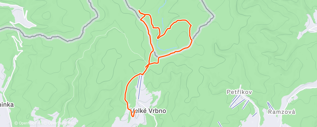 Map of the activity, Morning Nordic Ski