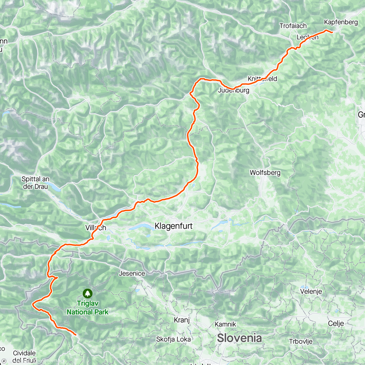 Map of the activity, Unknown Race: CP2 to CP2.5