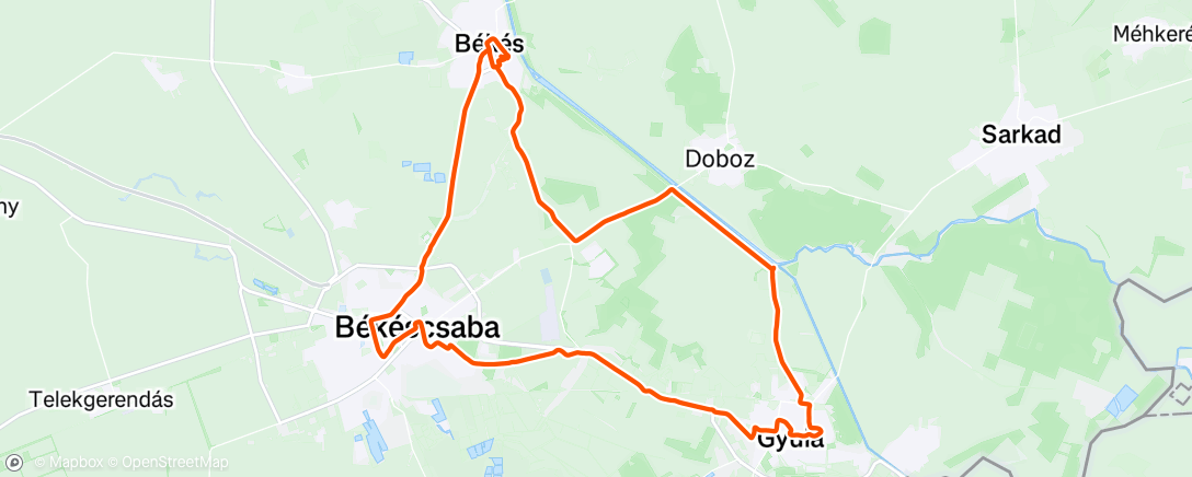 Map of the activity, Afternoon Ride