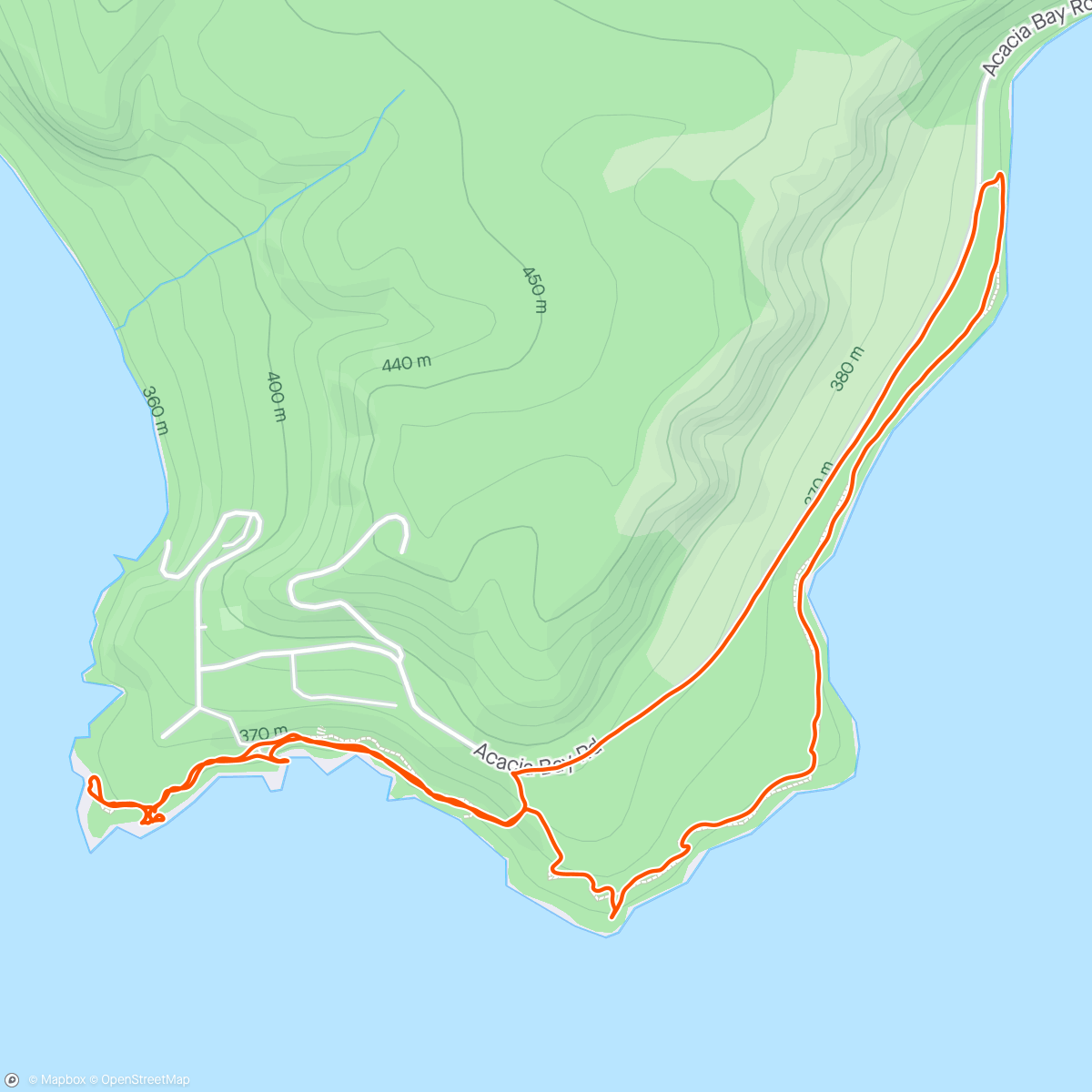 Map of the activity, Whakamoenga and Rangatira Point