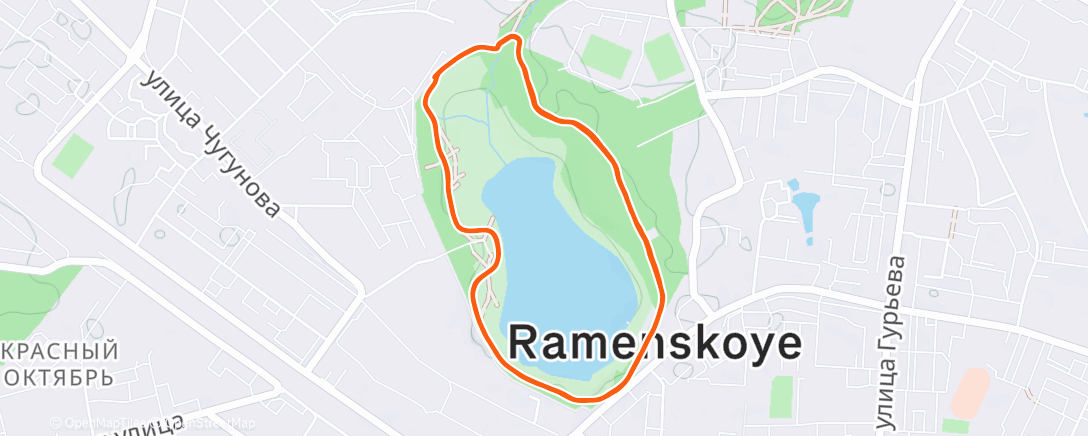 Map of the activity, Утренний забег