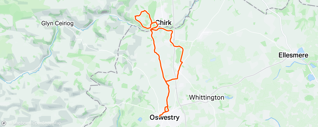 Map of the activity, Afternoon Ride