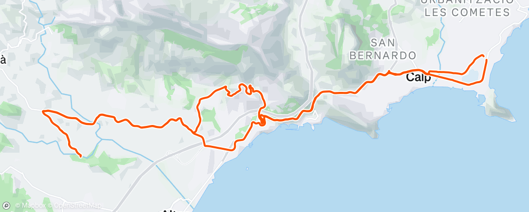 Mapa de la actividad, Fahrt am Nachmittag
