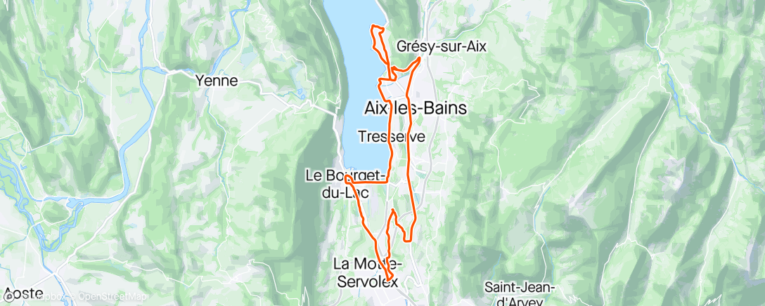 Map of the activity, 1h58’ Route : Récup