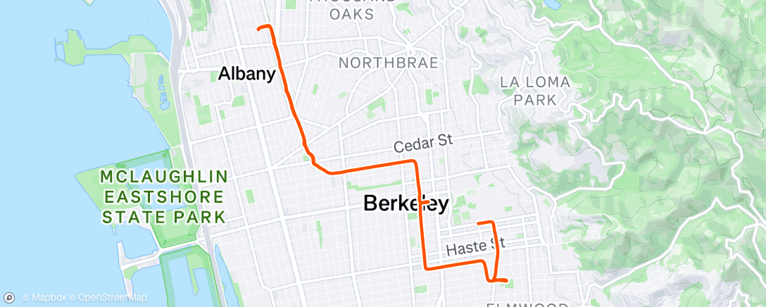 Map of the activity, Lunch Ride