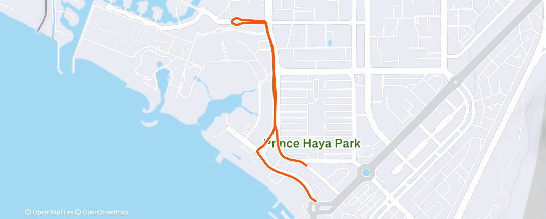 Map of the activity, Night Run