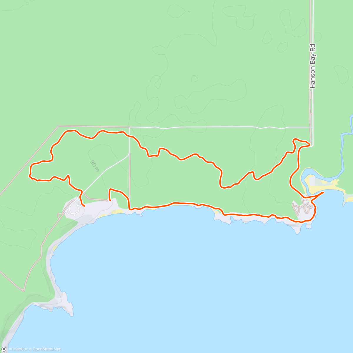 アクティビティ「Morning walk to Hansen Bay Beach」の地図