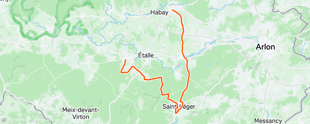 Map of the activity, Sortie vélo le matin