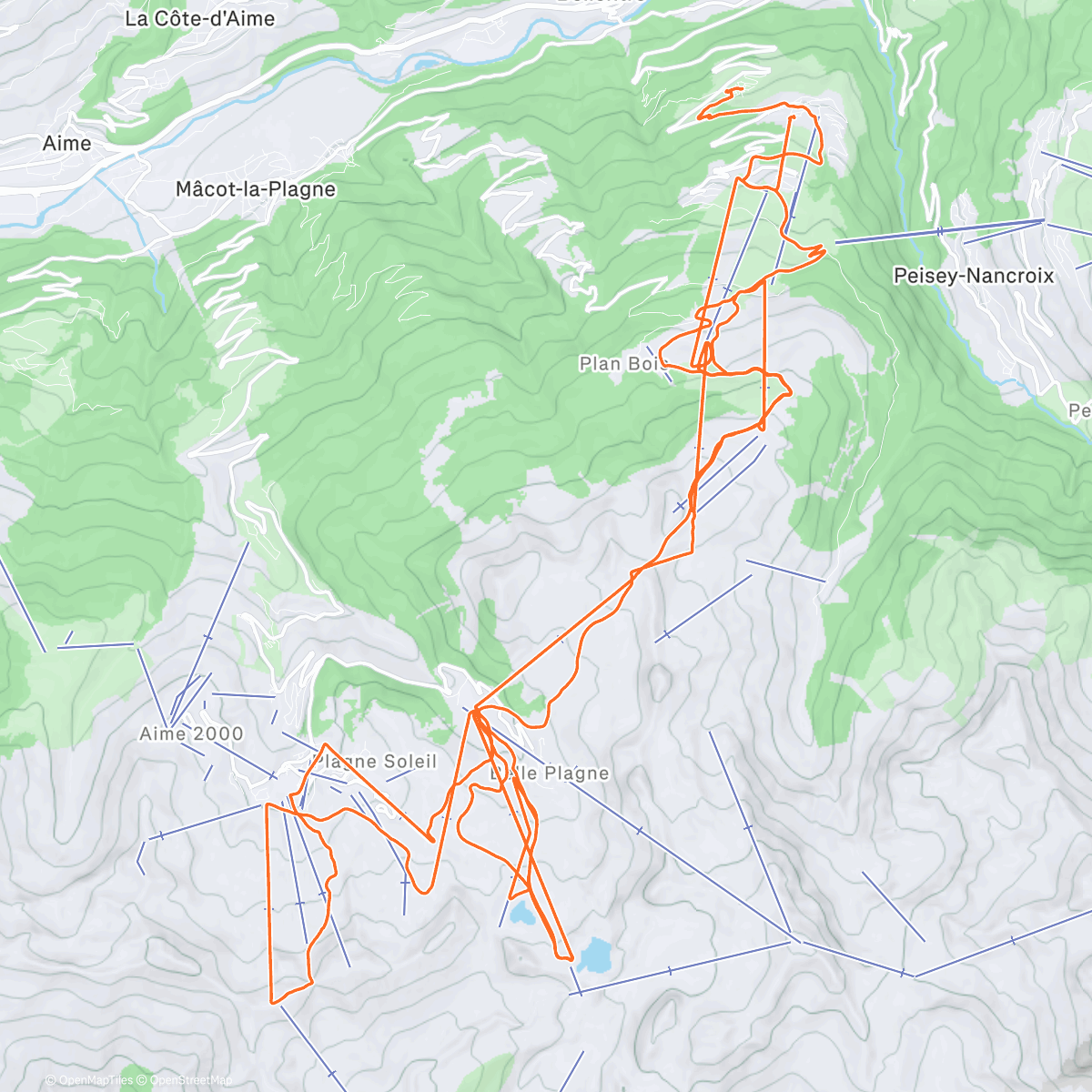 Map of the activity, Flat light