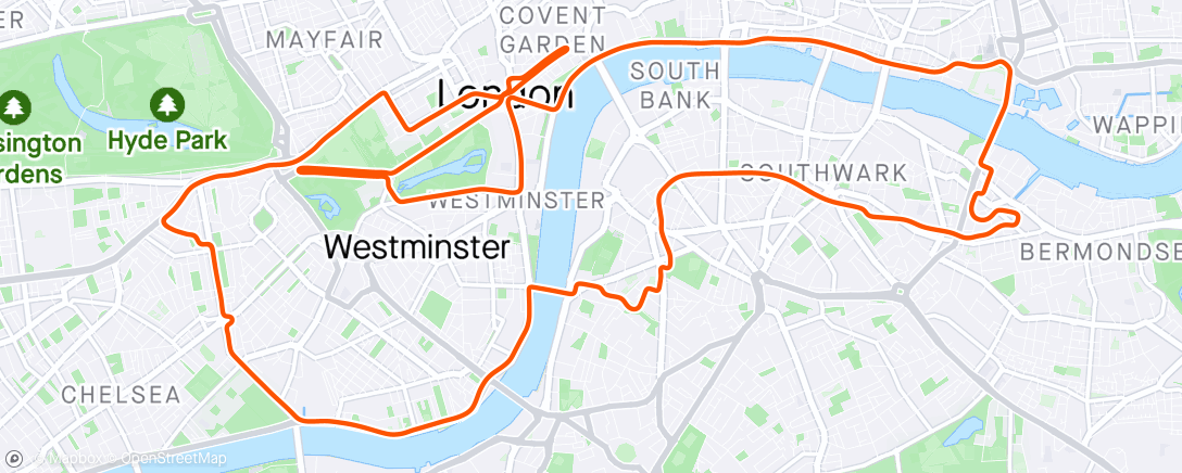 Map of the activity, Zwift - Tempo Revolutions in London