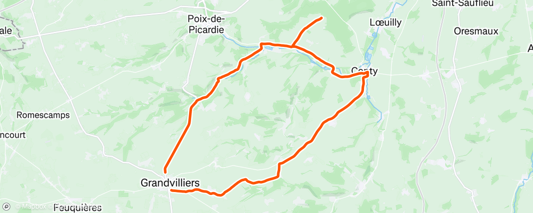 Map of the activity, Sortie vélo le matin