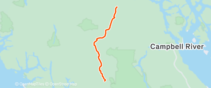 Route map of Kyuquot to Gold River