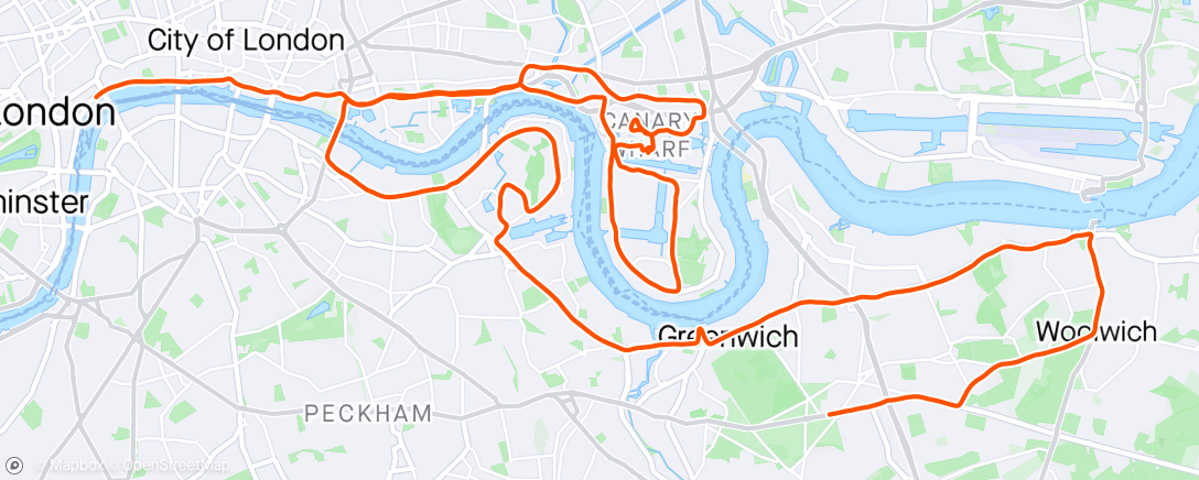 Map of the activity, The London Marathon 2024