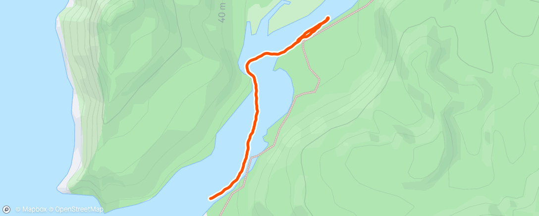 Map of the activity, Found a stand up paddleboard