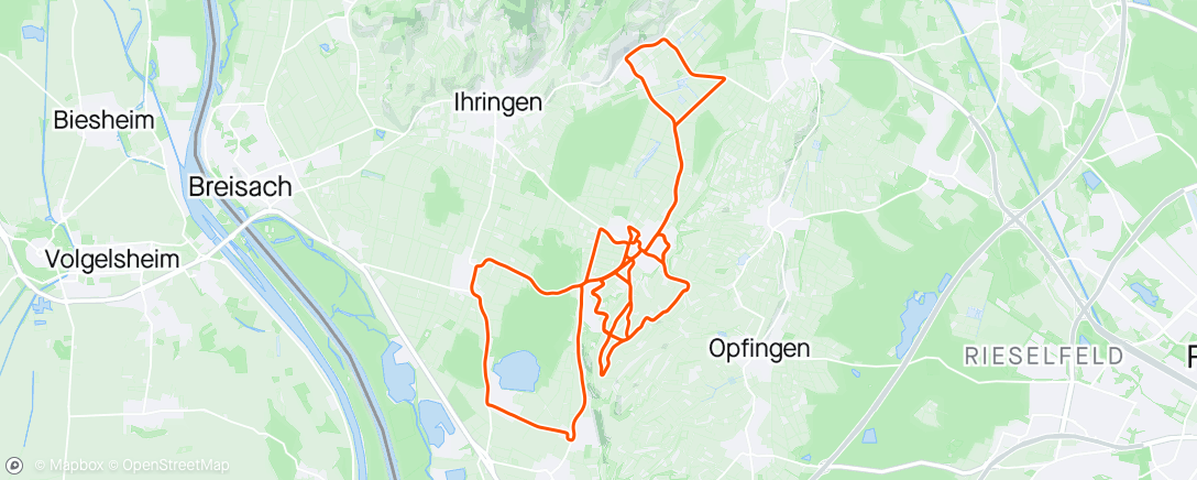 Map of the activity, Road Cycling