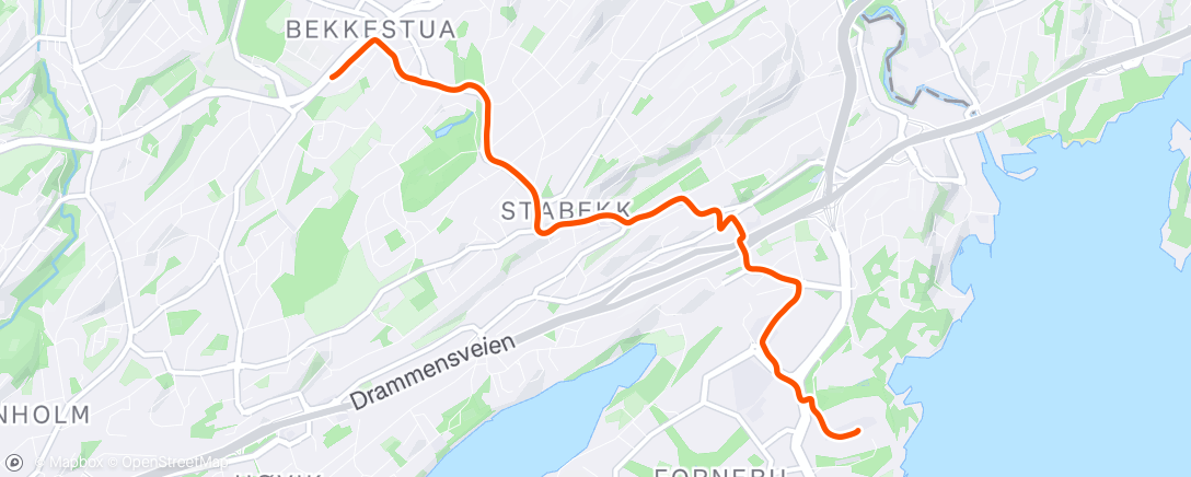 Map of the activity, Afternoon Run