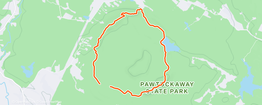 Map of the activity, Lunch Hike