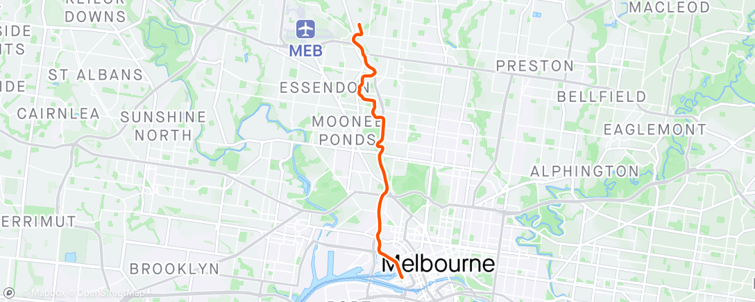 Map of the activity, Afternoon Commute