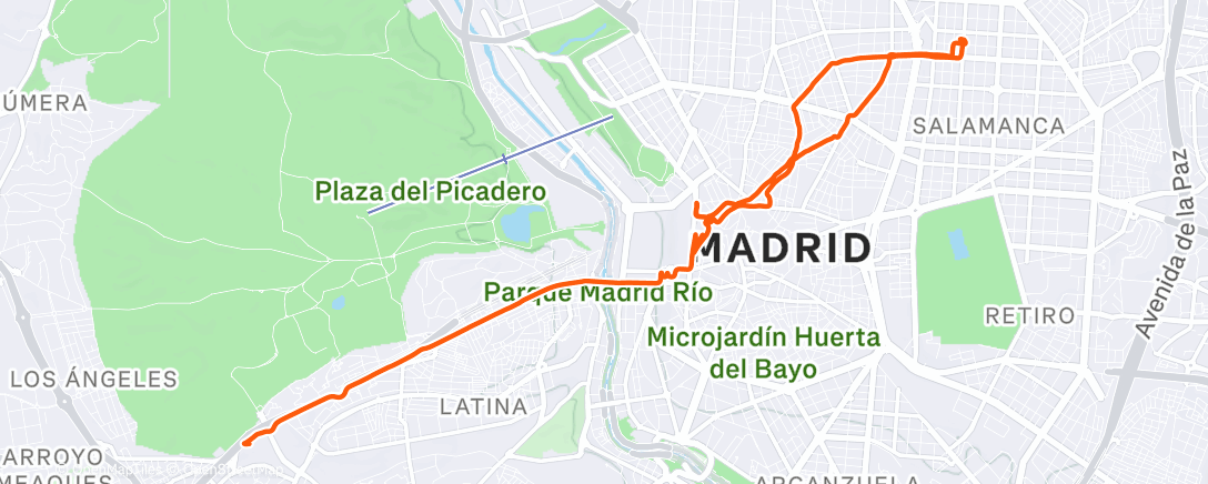 Карта физической активности (Actividad de mañana)