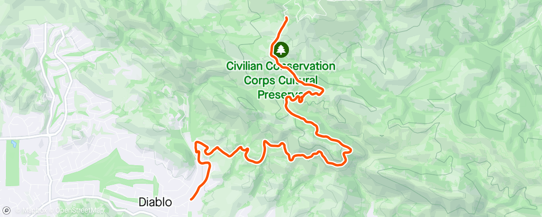Map of the activity, Gapang to Junction