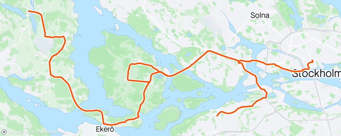 Map of the activity, Svartsjö Express