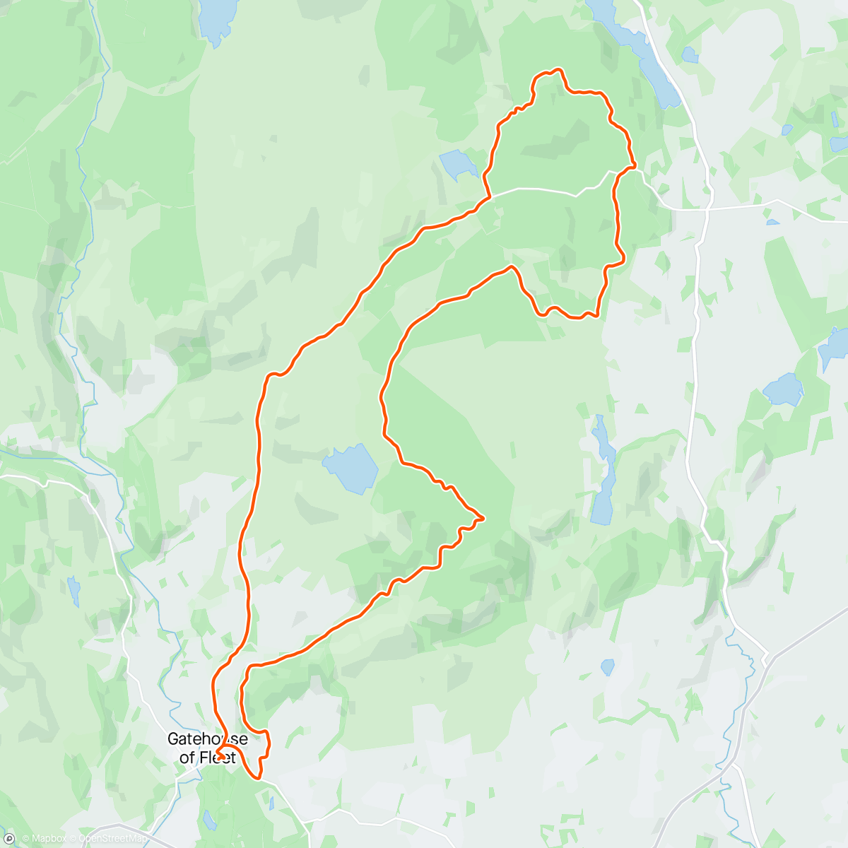 Map of the activity, Gralloch pre race ride