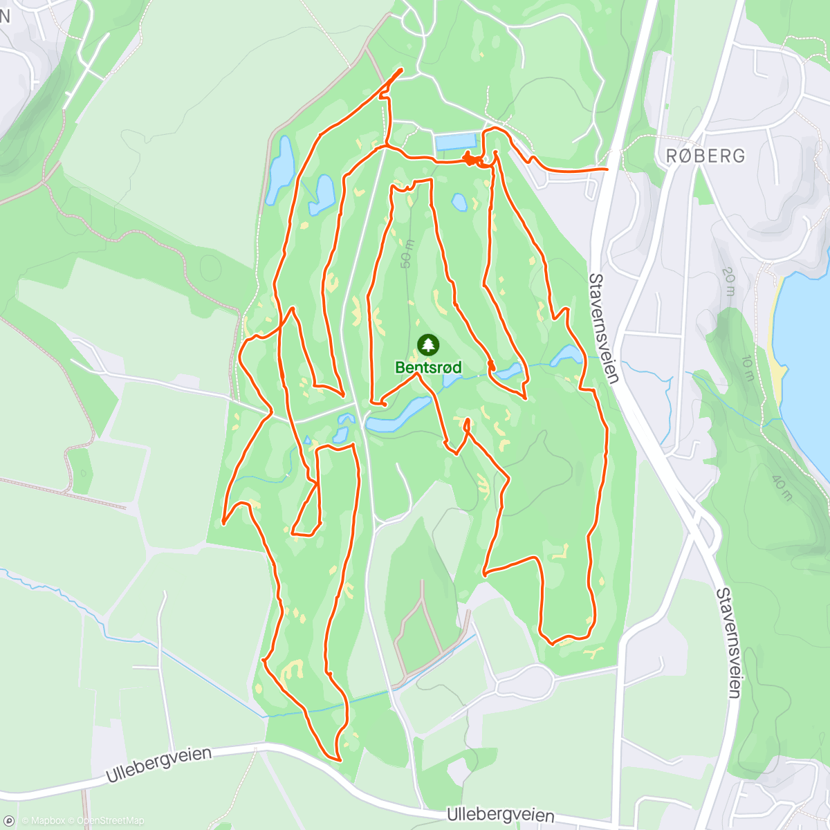 Map of the activity, Runde 2 og 74 netto ⛳️🏌️‍♂️ Larvik golfklubb.