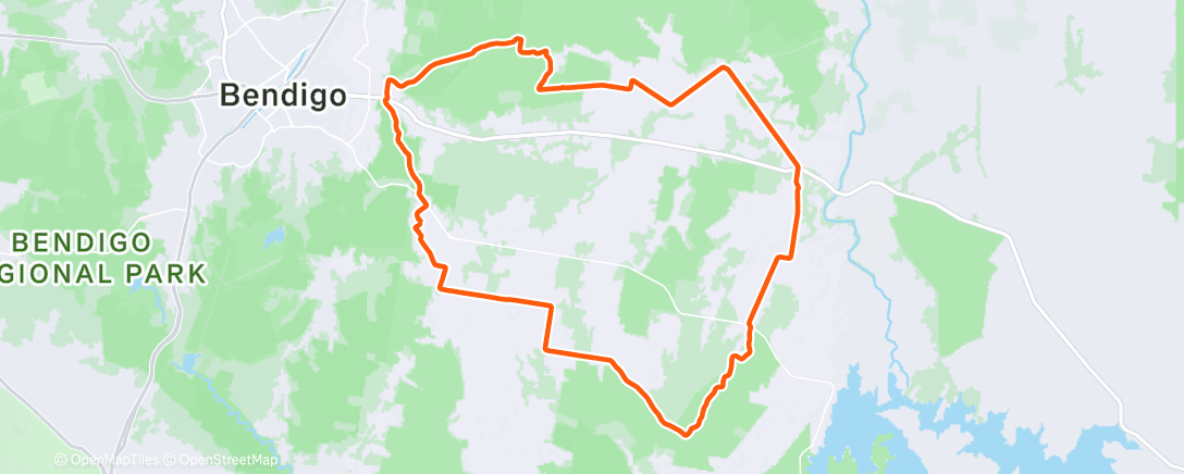 Map of the activity, Evening Ride