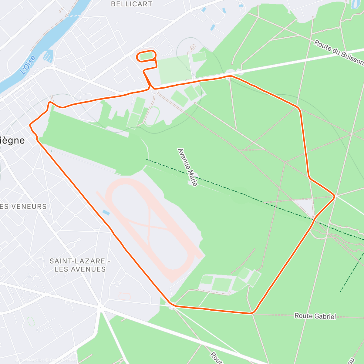 Map of the activity, Run printanier 😎